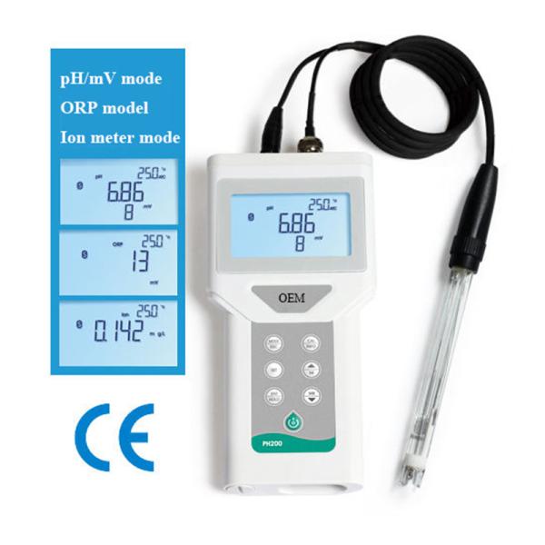 65*40mm Multi-line LCD Backlight Display Handheld Oxidation Reduction Potentiometer IP67
