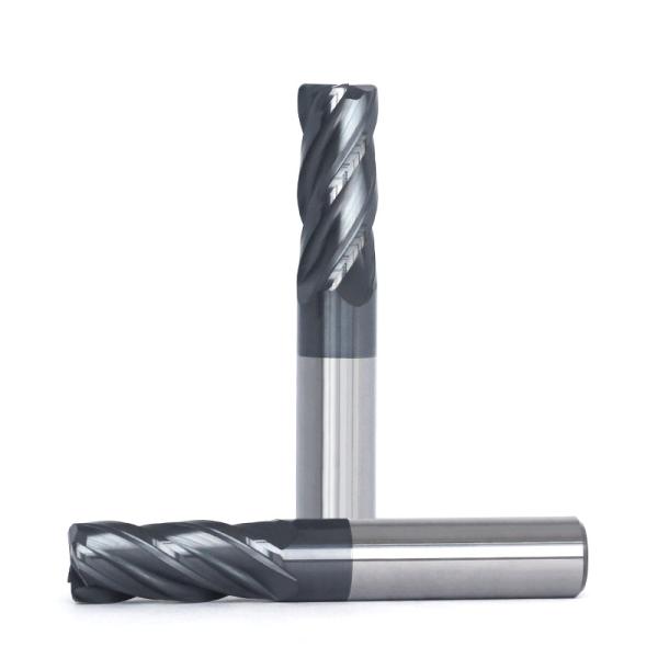 3/16 1/4 1/2 Corner Radius End Mill Cutter 4 Flute 12mm For Stainless Steel AlTiN Coating