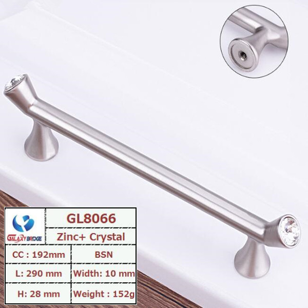 Gold diamond   Drawer Handles And Knobs 96mm Black Dresser Pulls acrylic kitchen cabinet handle