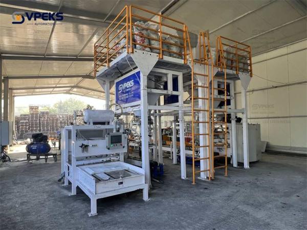 Automatic Weigh And Pack Machinery 10-50 Bags Per Minute For 5-50kg Woven Kraft PE Bags