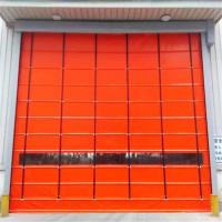 Porta de persiana de alta velocidade de empilhamento de PVC Porta de rolamento perforada automática