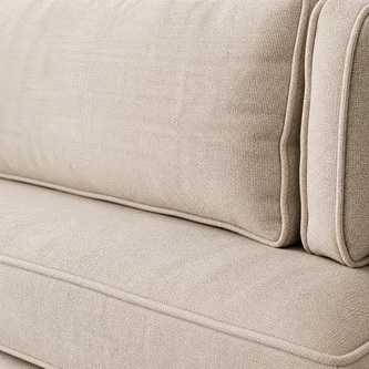 Modern Contemporary 3-Seater Upholstered Sofa with Black Metal Base  SF-003
