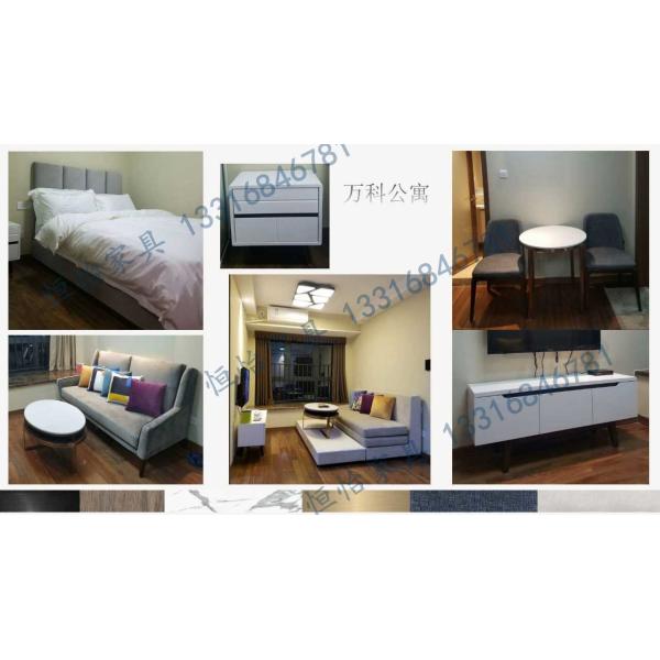 Kota Semarang hotel bedroom furniture fabric bed with metal racks and solid wood table desk