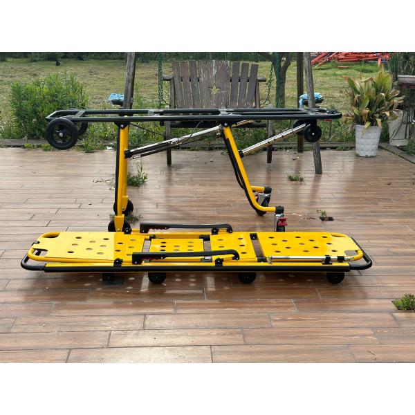 Estrechador de ambulancia de aleación de aluminio de primeros auxilios con estructura mecánica de piernas plegables y ajuste de altura