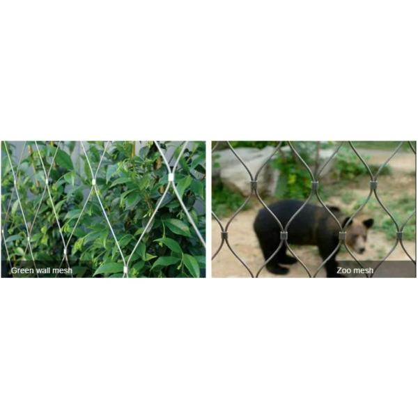 Metal Woven Black Oxide Wire Rope Mesh Flexible 304L 316L For Zoological Enclosures