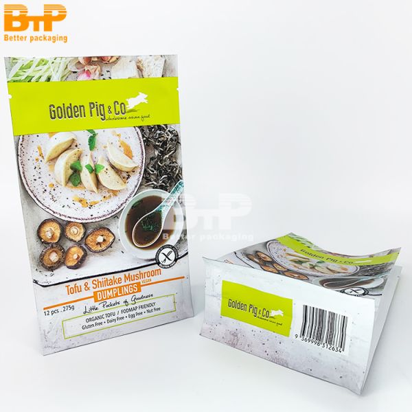 Aluminum Box Pouch of Eight Side-sealing Bag Flat Bottom Pouch square Bottom Bags for Food Packaging