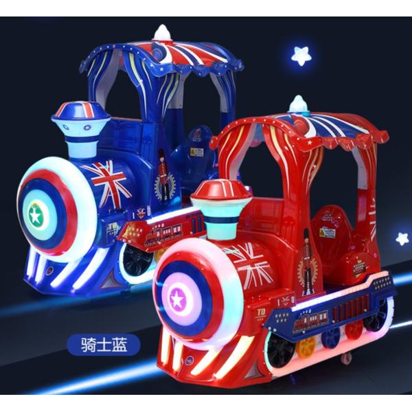 Venta caliente Juegos divertidos operados con monedas Swing Kiddies Rides British Train Kids Machine
