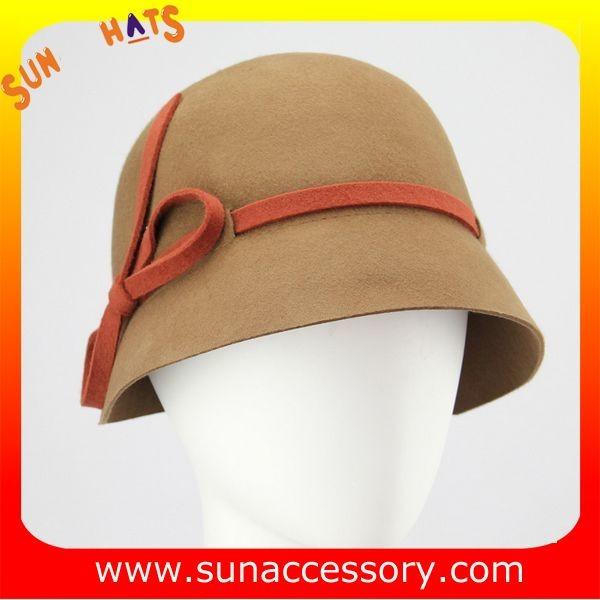 Vintage hot sale cloche hats for ladies,100% Australia wool felt hats for women