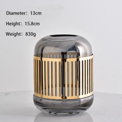 Vaso de vidro moderno para decoração de casa e escritório