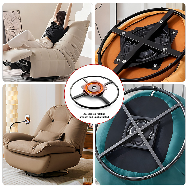 Large Round Full Ball Solid Sofa Base 360° Smooth Rotation Without Jamming Super Heavy-Duty Swivel Base for Leisure Chairs