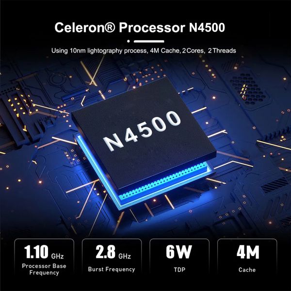 14 Inch Windows 11 Laptop with Intel N4500 1920x1080 Resolution and WiFi 802.11ac for Business Use