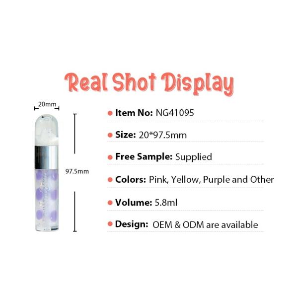 Beautiful 6ml Polka Dot Essence Lip Gloss Featured With Tube Packaging