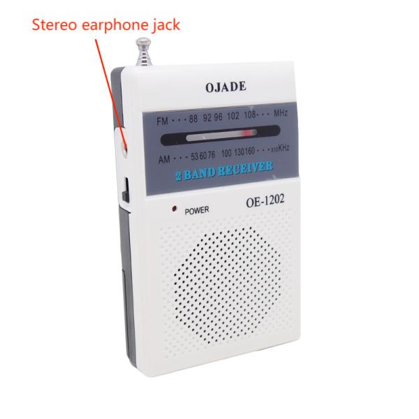 XIBOMAN OE-1202 Vente à chaud Radio portable FM AM Chine usine Mini taille Portable Poche AM FM Radio Matériau Abs en plastique