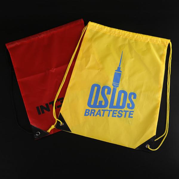 Polyester Drawstring backpacks for wholesale logo printed business gift marketing products waterproof sports bags