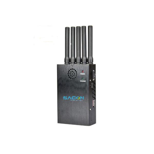 Portable Signal Jammer with 5 Antennas, 2.5W Output Power, and Built-in Lithium Battery for Effective Signal Blocking