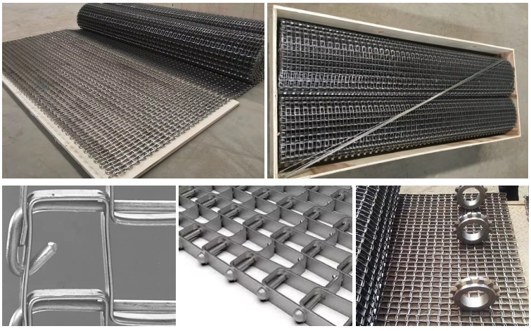 Custom Size Honeycomb Mesh Conveyor Belt 304 Stainless Steel Made to Customer Drawing