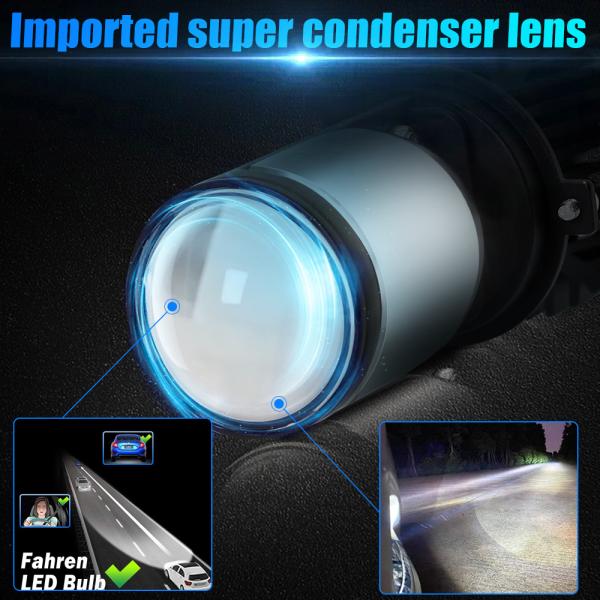 Aluminum Y6 Mini H4 Super White Projector Lens LED Car Head Light Bulb