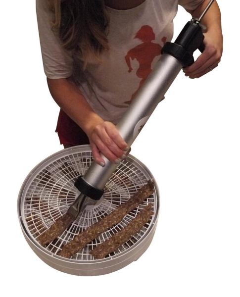 Heavy Duty Pro Level Meat Jerky Gun With 2 Nozzles And Brush 1.5Lbs Capacity