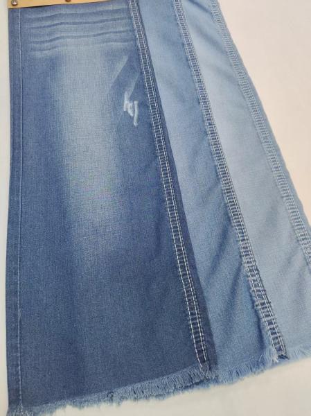 Color azul oscuro estilo Twill 6 oz peso ligero 65% Liocel 35% Tejido de denim de tencel 150 cm ancho JSD2034 para jeans de verano