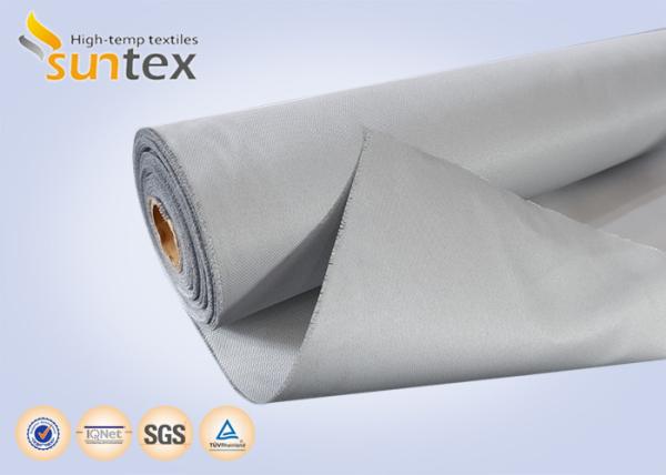 0.65mm 700℃ Stainless Steel Wire Reinforced Pu Coated Fiberglass Cloth For Fireproof Curtain