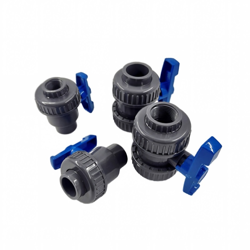 Plastic UPVC Double Union Ball Valve Municipal Water Supply Swimming Pool Circulation System