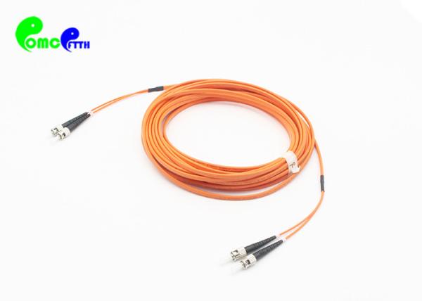 OM1 2.0mm Duplex 62.5 / 125μm ST UPC -  ST UPC Fiber Optic Patch Cable PVC Orange