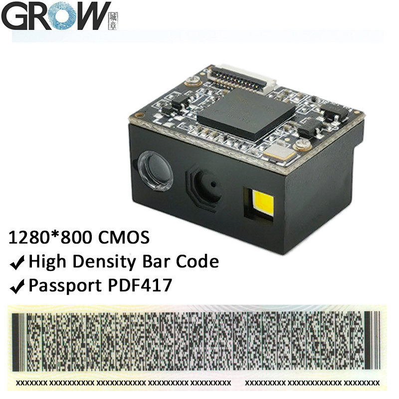 GROW GM69-S 1280*800CMOS Высокоплотный модуль сканера штрих-кода, считывающий 1D 2D USB UART PDF417 Штрих-код QR Code