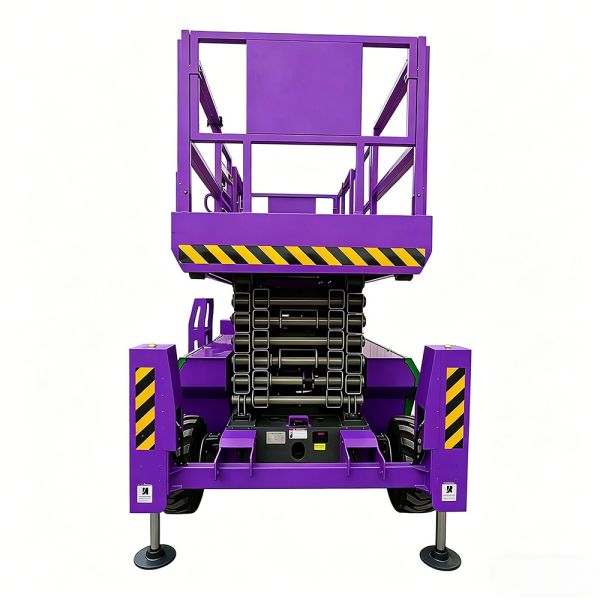 Commercial Scissor Lift Platform 4WD System Off Road 18m 450kg