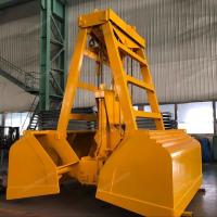 Quatre la roche hydraulique jaune de Crane Grab Bucket 12 CBM de couleur de corde attaque