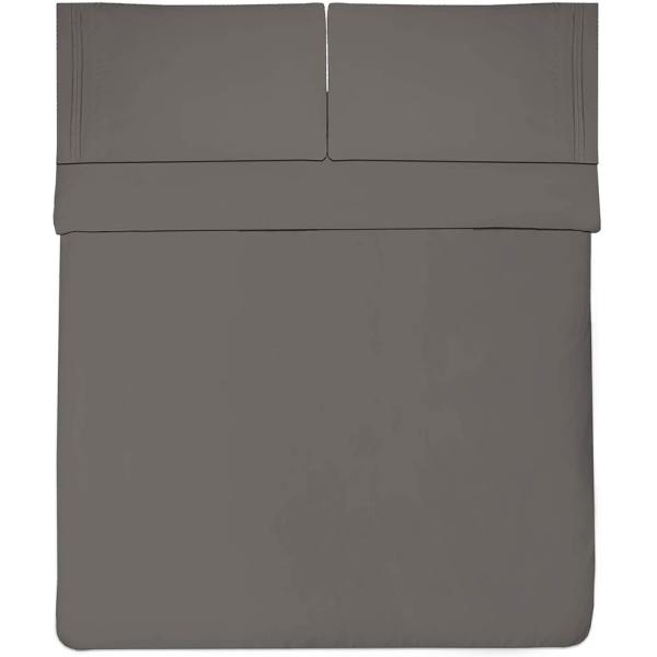 Embroidery 1800 Thread Count 100% Microfiber Sheet Set 3/4pcs for All-Season Sleeping