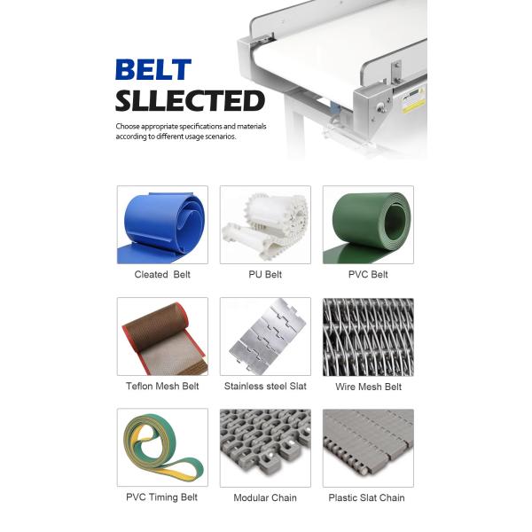 Water Proof Food grade Metal Detector conveyor belt reject Detection Equipment