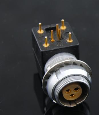 Push Pull 3 Pin Connector Black PPS Print Contact EXG.1B.303.HLN