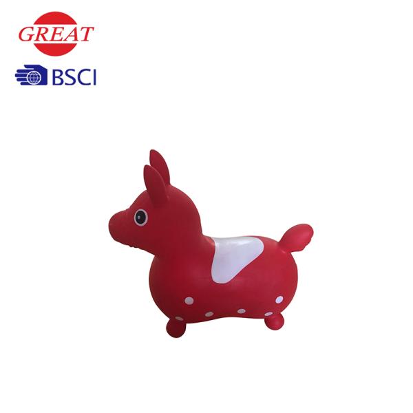 EU Standard Red Horse Hopper , Inflatable Horse Hopper Wear Resistant
