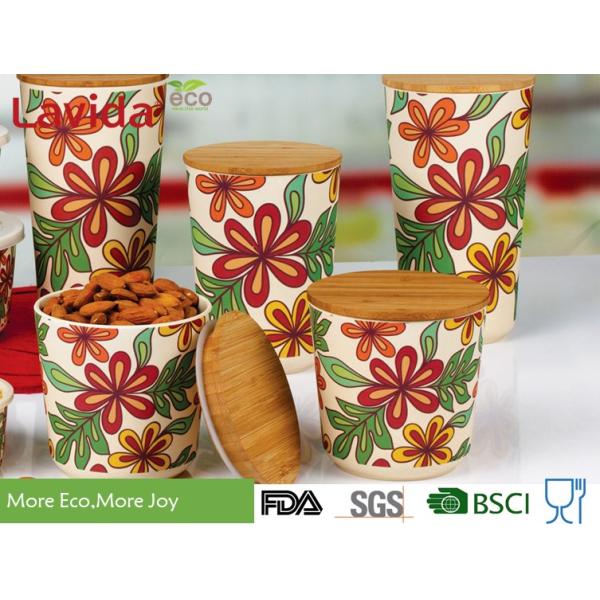 Eco - Friendly Christmas Bamboo Fiber Storage Box Durable High Temperature Tolerance