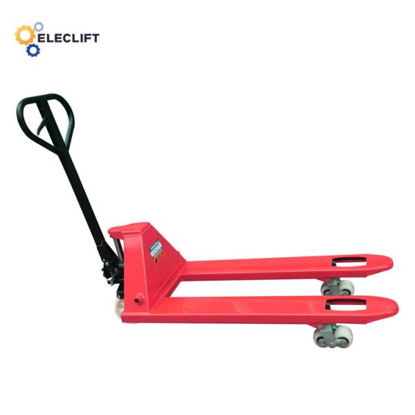 Polyurethane Steering Wheels 1500kg Manual Pallet Truck 1460mm Lifting Height For Easy Maneuvering