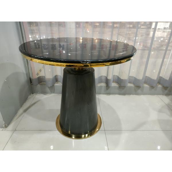 Living Room 90cm 75cm Wrought Iron Marble Coffee Table
