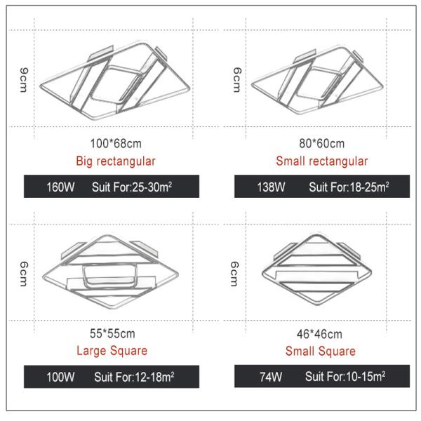 Ceiling mounted lights Acrylic ceiling lamp For indoor home Lighting Fixtures (WH-MA-82)