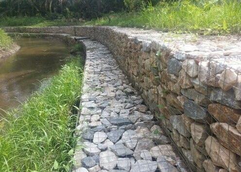 Construction Gabion Wire Mesh Rock Basket Retaining Wall 4.0mm-5.0mm Wire Gauge