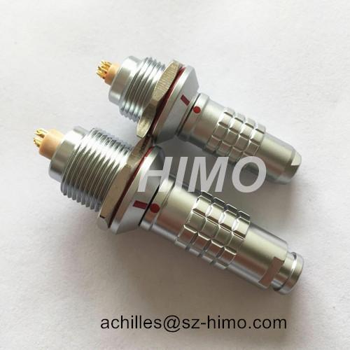 IP68 Lemo Waterproof Push Pull Connector 2 3 4 5 6 7 8 9 10 12 Pin Circular Metal Connector With Cable Wiring Harness