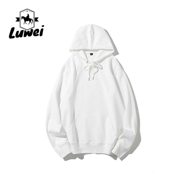 Embroidered Blank Felpa 80% Cotton 280g Sweatshirts Fitted Heavy Men Pullover Jumper Hoodies Cotton