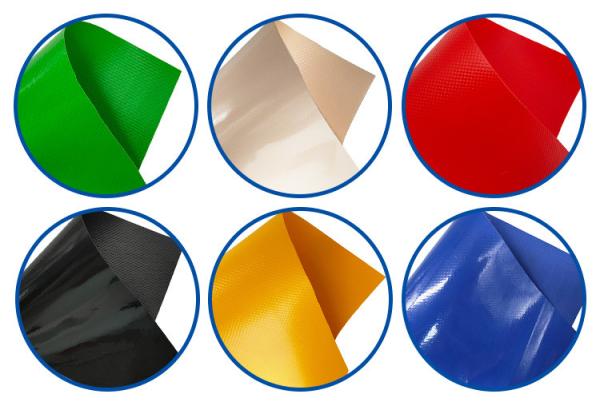 650 Gsm PVC Coated Fabric 0.4-1.0mm Tarpaulin Tarpoline Material Roll Per Meter For Bags