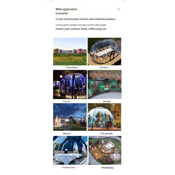 Star Room Transparent Tents For Outdoor Camping Bar Villa Hotel Bubble Room