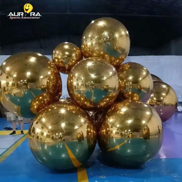 Wedding Event Decoration Inflatable Mirror Balloon , Inflatable Mirror Spheres OEM ODM