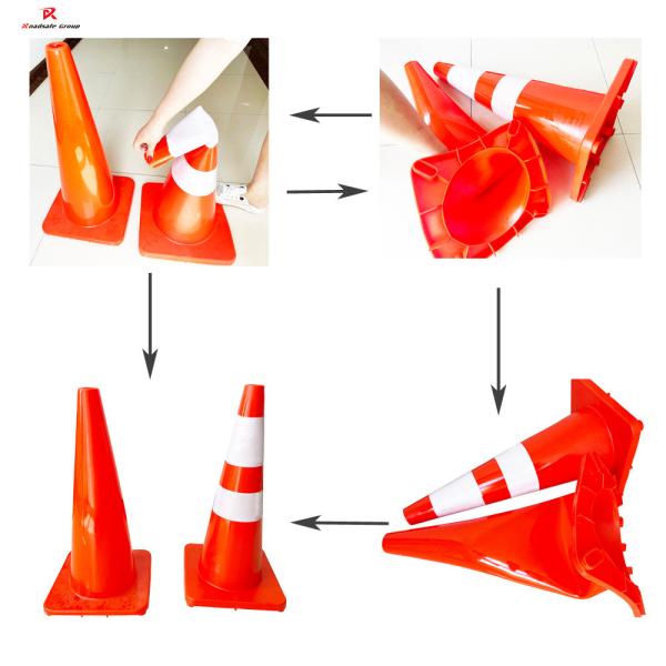PVC 28inch Safety Barrier Cones For Traffic Control 700mm  Road Safety Barrier