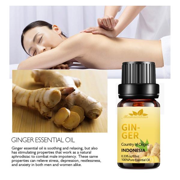 10ml Organic Ginger Essential Oil Hair Growth MSDS OEM For Hair Loss Treatment