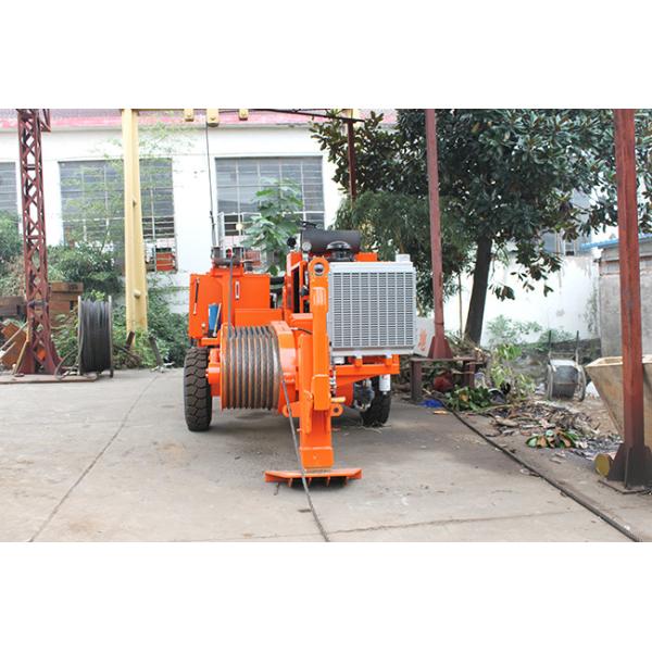 Orange 129kw 173hp Overhead Line Stringing Equipment Hydraulic Cable Puller