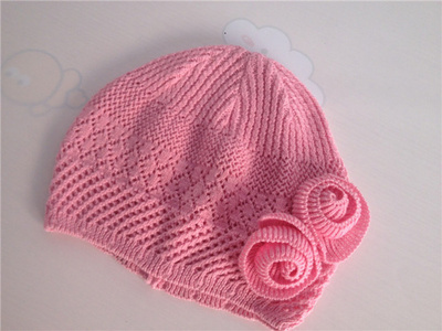 Winter Polyester Soft Girls Pom Pom Beanie Hat With Knitted Animals Wool Fabric Material