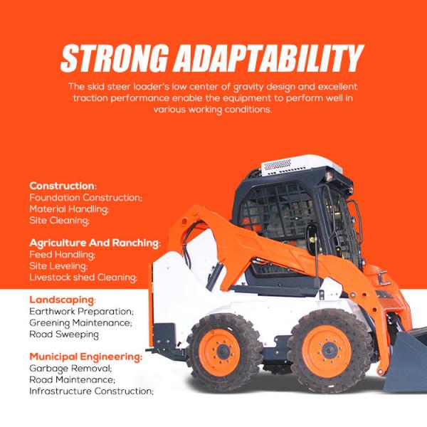 Super Power Electric Mini Skid Steer Loader Compact Skid Steer Loader Front Mini Loader