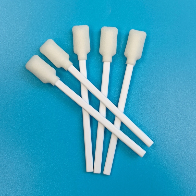 Disposable White PP Stick Rectangular 1ml Sponge Stick for Clinical Skin Cleaning Wound Cleaning Foam Swab Applicator