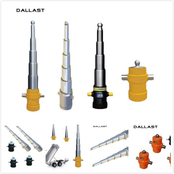 Ram Long Stroke One Way hidráulico telescópico de encargo soldó con autógena el pistón Rod eléctrico